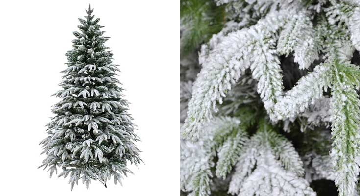 Shatchi - Árbol de Navidad Artificial Cubierto de Abeto de Laponia