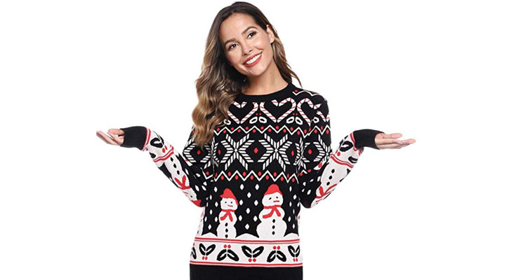 Abollria Suéter De Navidad Mujer Pullover Jersey De