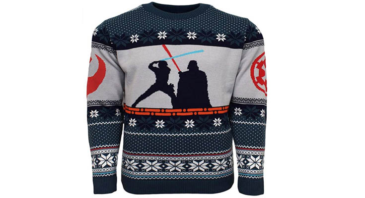 Official Star Wars Luke Vs Darth Christmas Jumper Ugly Sweater
