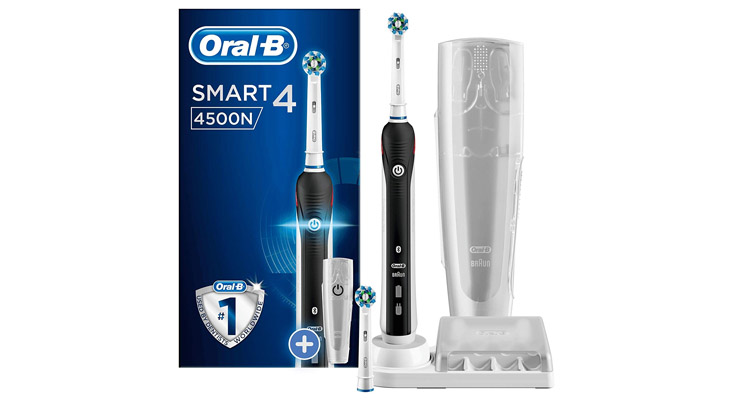 Oral-B Smart 4 4500N - Cepillo de Dientes Eléctrico con Tecnología de Braun