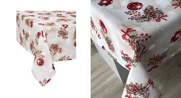 1KDreams - Mantel navideño de algodón Diseño elegante y moderno